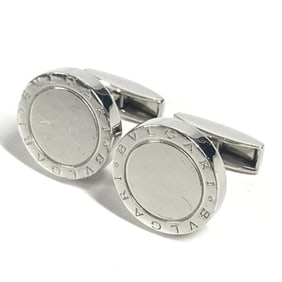 BVLGARI Logo Accessory Cufflinks AG925 Men's Women's Silver