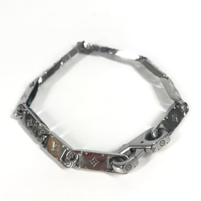 LOUIS VUITTON M0921L Monogram Tie Up Bracelet, Accessory, Chain Metal, Men's/Women's, Silver