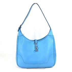 HERMES Trim 31 Tote Bag, Shoulder Leather, Blue, Men's and Women's