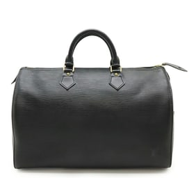 LOUIS VUITTON Epi Speedy 35 Handbag/Boston Bag in Leather Noir and Black, M42992