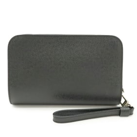 LOUIS VUITTON Taiga Baikal Second Bag, Clutch Handbag, Ardoise, Black, M30182