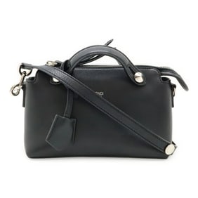 FENDI BY THE WAY Mini Handbag/Shoulder Bag in Black Leather (8BL135)