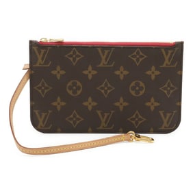 LOUIS VUITTON Monogram Neverfull PM Pouch, Multi-Pouch, Pivoine, M41245