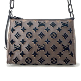 Louis Vuitton Monogram Tuftage Triangle Shoulder Bag M45070 Black