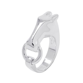 Hermes Gallop Ring, SV925 Silver, Ring Size 52, HERMES