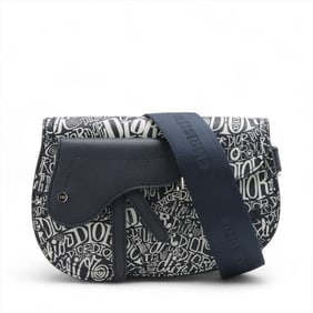 Christian Dior x Stüssy collaboration saddle leather shoulder bag/body bag for men