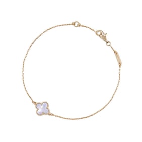 Van Cleef & Arpels Sweet Alhambra Bracelet in 18K Yellow Gold Mother of Pearl (VCARF68800)