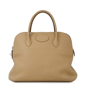 Hermes Hermès Bolide 35 Handbag, Poussier, Taurillon Clemence Leather, ?L Stamp, 2-Way Shoulder