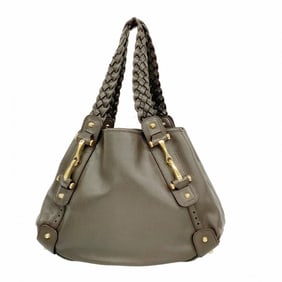 Gucci Horsebit Tote Bag 336654 Leather Dark Brown Women's