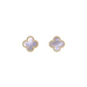 Van Cleef & Arpels Sweet Alhambra Earrings in 18K Yellow Gold Mother of Pearl (VCARA44800)