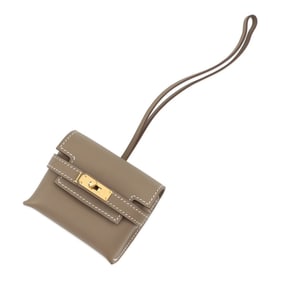 Hermes Hermès Kelly Festival Etoupe Swift Bag Charm with B Stamp
