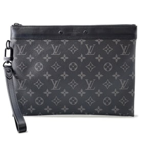 Louis Vuitton Monogram Eclipse Pochette To Go Clutch Bag M81569 LOUIS VUITTON Men's Black