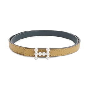 Hermes Hermès Belt Bubble Buckle Sesame Vert Chypre Swift Epson B Stamp Size 75 Reversible