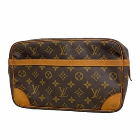 Louis Vuitton Monogram Compiègne 28 Clutch Bag M51845 Brown Men's/Women's