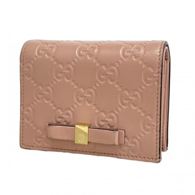 Gucci wallet Guccissima 406924 leather pink champagne for women