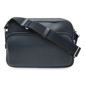Dunhill Hampstead City Shoulder Bag, Leather, Navy Blue, 24R3128