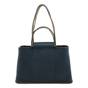 HERMES Cabag Elan PM Tote Bag, Handbag, Shoulder Toile Officier Leather, Black, ?M Stamped