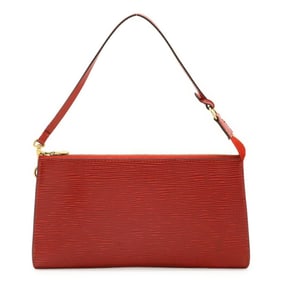 LOUIS VUITTON Epi Leather Pochette Accessory Handbag in Castilian Red (M52947)