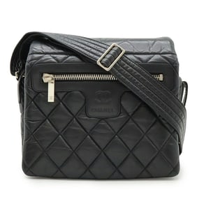 CHANEL Coco Cocoon Matelasse Small Shoulder Bag in Black Leather A48616
