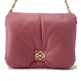 LOEWE Chain Shoulder Bag Puffer Goya Lambskin AP40P41X01