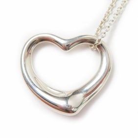 TIFFANY & Co. Tiffany Open Heart Medium Necklace/Pendant in 925 Sterling Silver, with Box and Dust
