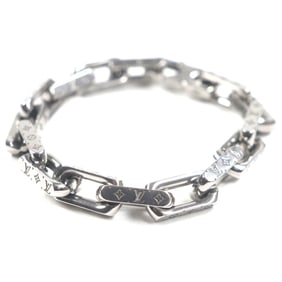 LOUIS VUITTON M00309 Monogram Chain Bracelet, Silver Metal, Made in Italy, Men's Accessories