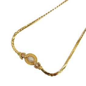 Christian Dior GP Gold-Colored Rhinestone Necklace, JA-2