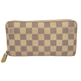 LOUIS VUITTON Damier Azur Zippy Wallet N60019 Long Round JA-24953