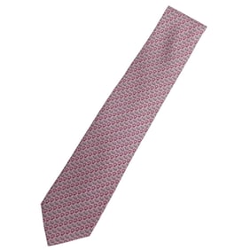 HERMES Hermès tie, unused, pink American football ball, JA-24733