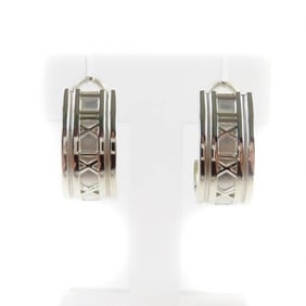 TIFFANY & Co. 925 Silver Atlas Earrings for Binaural Ears, Made in Italy, 16.5g, Women