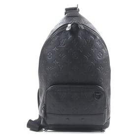 LOUIS VUITTON M46107 Monogram Shadow Racer Sling Bag, Black Leather, with Dust Made in Spain, Men's