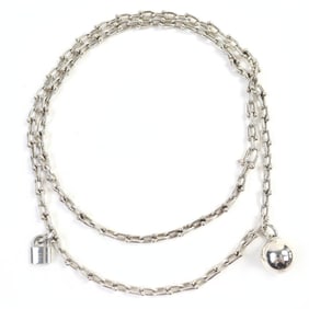 TIFFANY & Co. Tiffany HardWear Wrap Link AG925 Silver Necklace, Made in Italy, Weight 93.78g,