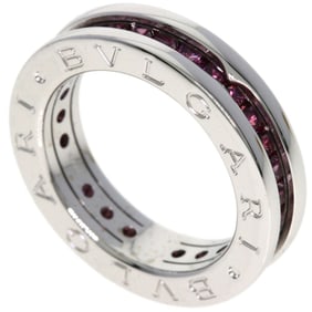 Bvlgari B-zero1 One-Hand Rhodolite Garnet #48 Ring in 18K White Gold for Women
