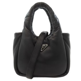 Prada 1BA359 Logo Hardware 2-Way Nappa Leather Handbag for Women