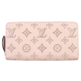LOUIS VUITTON M61868 Mahina Monogram Zippy Wallet, Leather Long Magnolia, with Dust Bag, Made in