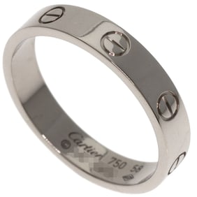 Cartier Mini Love Ring #58, 18K White Gold, Women's