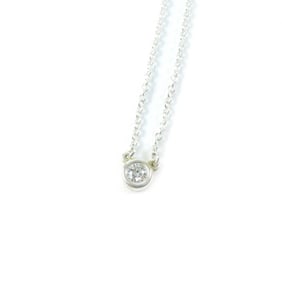 TIFFANY & Co. Tiffany Elsa Peretti By the Yard 0.05ct Single Diamond Necklace in AG925 Silver, Total