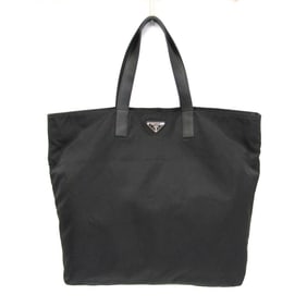 Prada TESSUTO Men,Women Nylon,Leather Tote Bag Black