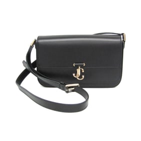 Jimmy Choo AVENUE Women's Leather Shoulder Bag Black