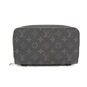 Louis Vuitton Monogram Eclipse Zippy XL M61698 Men's Monogram Eclipse Long Wallet (bi-fold) Black