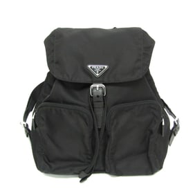 Prada TESSUTO Men,Women Nylon,Leather Backpack Black