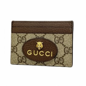 Gucci GG Supreme Business Card Case 597557 Beige/Brown for Men and Women