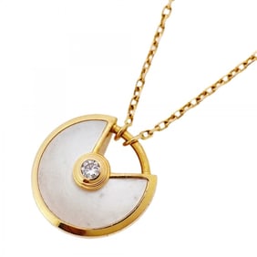 Cartier Amulet Necklace XS 1PD 18KYG Yellow Gold Mother-of-Pearl Women's