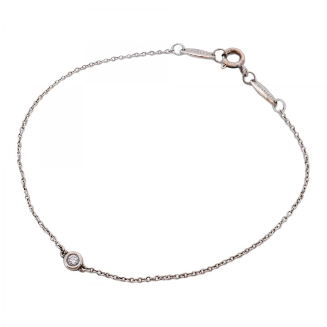 Tiffany Bracelet By the Yard 1PD Silver 925 Diamond Women's: --- Catalog ---Category: SizeLength: 18.5cm / 7.28''Category: DesignType: Charm braceletStone: DiamondGender: WomenMaterial: Silver 925Category: GeneralBrand: Tiffany--- Item List ---Section: Conditio