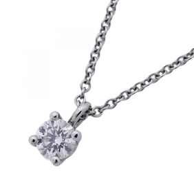 Tiffany necklace solitaire 1PD Pt950 platinum diamond ladies