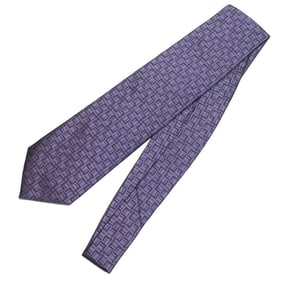 Dunhill Men's Regular Mulberry Silk Tie with All-Over Logo Print, Lavender