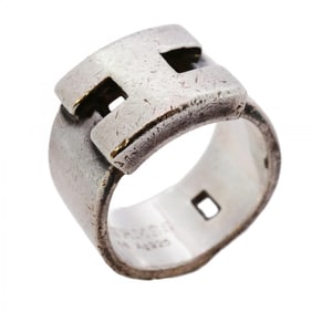 Hermes Hercules Ring, Silver 925, #48, Women's