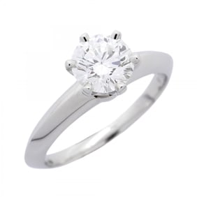 Tiffany Solitaire Ring, 1PD, Pt950 Platinum, 0.72ct Diamond, Size 8, Women's