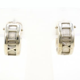 Tiffany & Co. 925 Sterling Silver Earrings, Total Weight: Approx. 6.6g, Like New