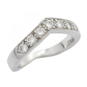 Tiffany V-Band Ring, 7PD, Pt950 Platinum, Diamond, Size 10.5, Women's